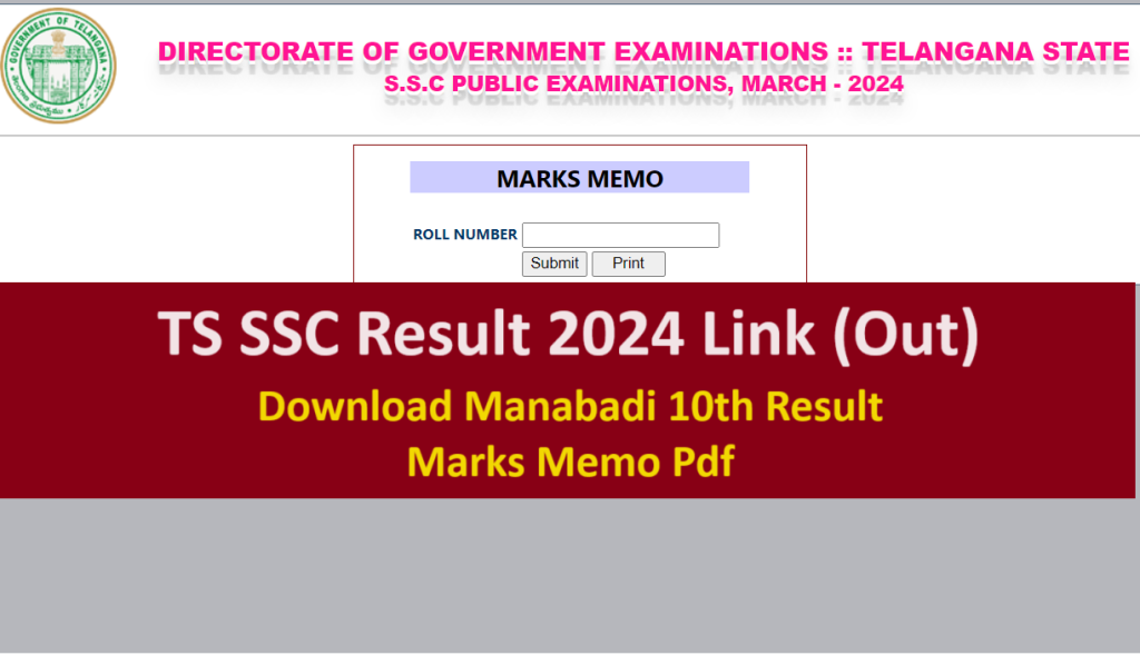 Manabadi TS SSC Result 2024 Link