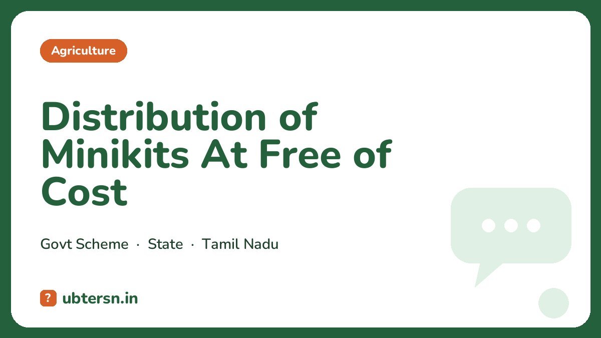 Distribution of Minikits At Free of Cost